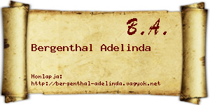 Bergenthal Adelinda névjegykártya